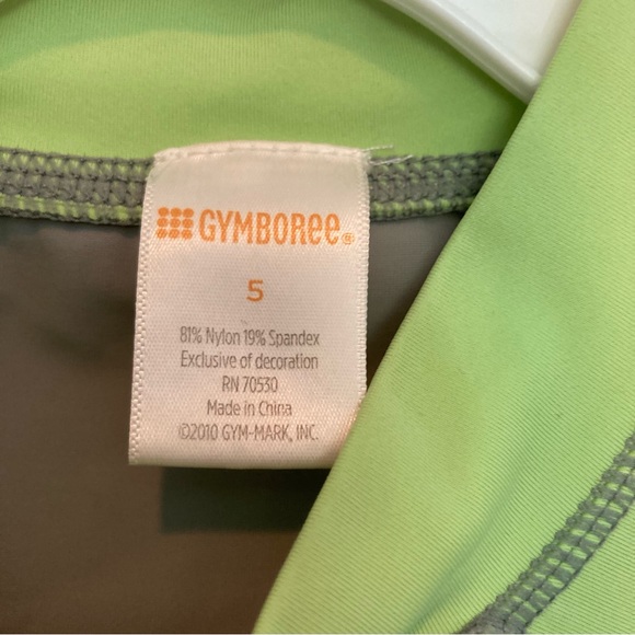 GYMBOREE Boys Skull and Bones Pirate Swim Top Rash Guard Lime Green Size 5 - Picture 4 of 10